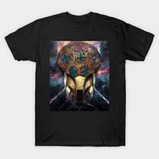 Alien Arcane Aesthic AiArt space bug T-Shirt